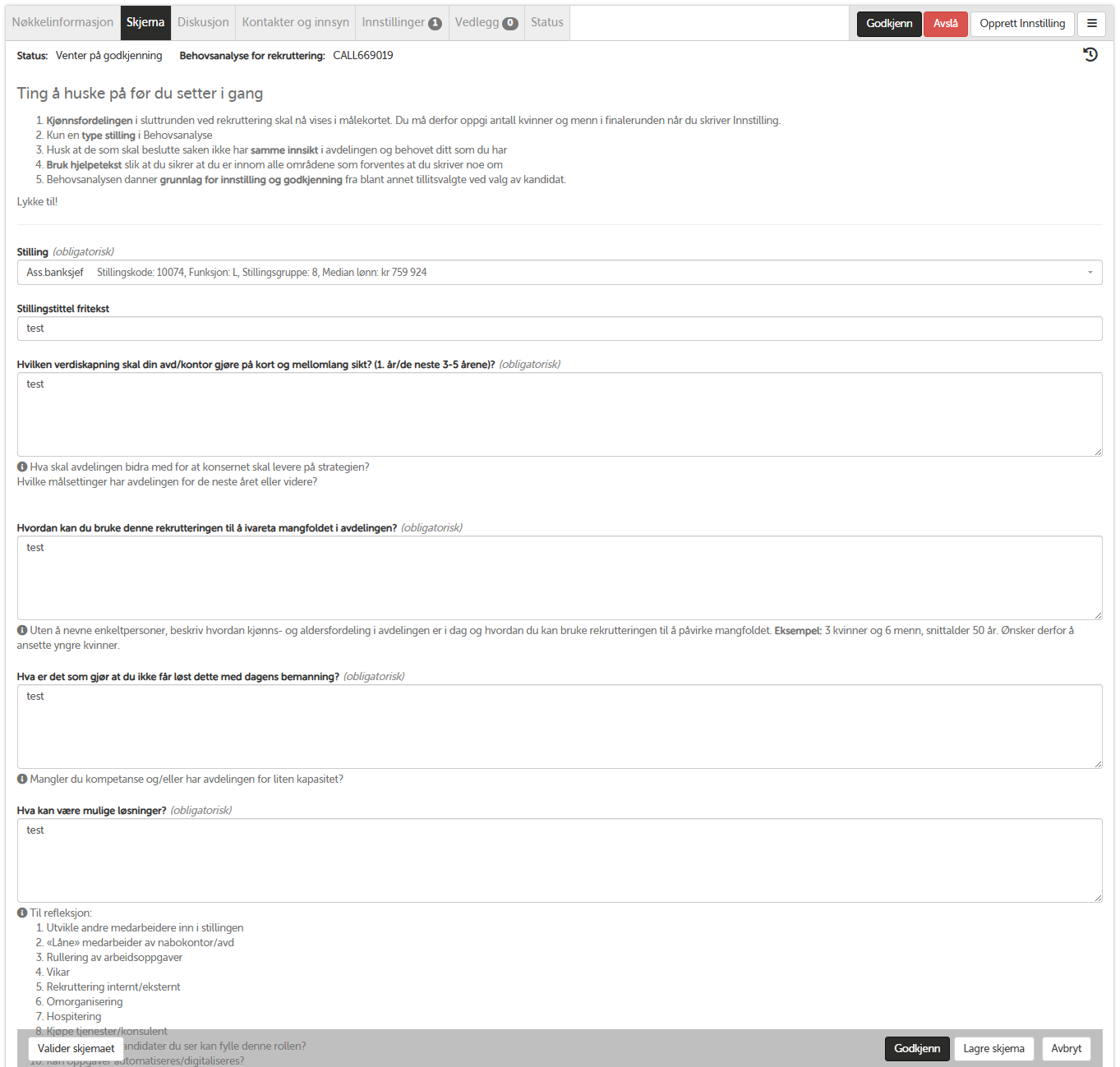 Registrering av behovsanalyse